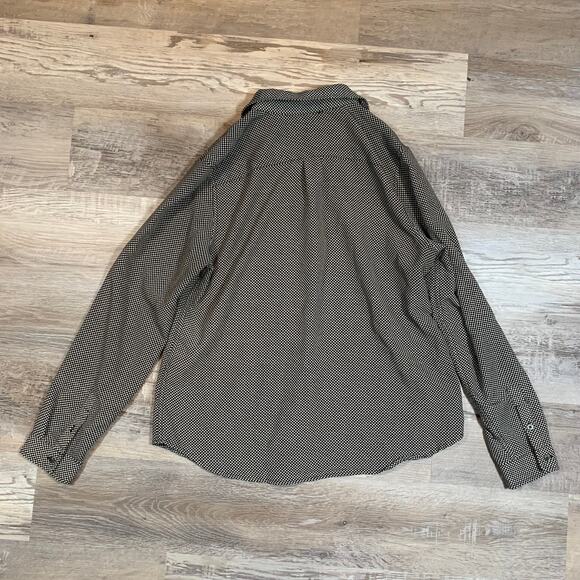 Levi's Classic Fit Long Sleeve Check Black White Button Down Shirt- Size Large - Picture 4 of 7